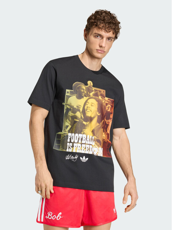 adidas adidas Koszulka techniczna Bob Marley Czarny Regular Fit
