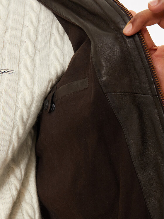 Aeronautica Militare Aeronautica Militare Μπουφάν δερμάτινο 242PN954PL147 Καφέ Regular Fit