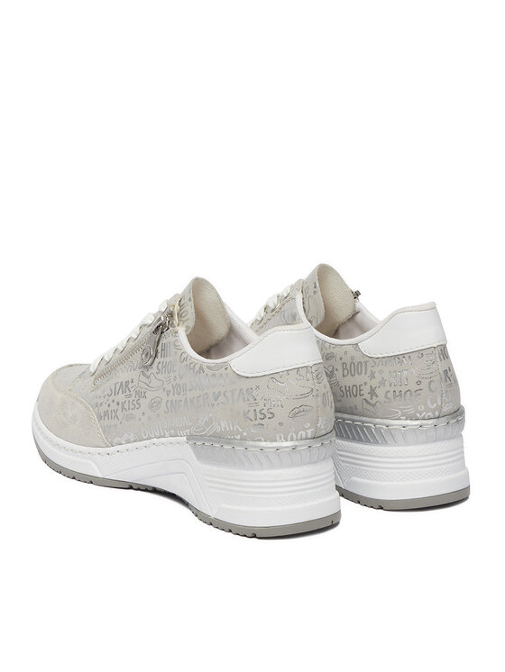 Rieker Rieker Sneakersy N4316-90 Srebrny
