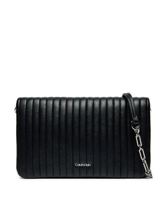 Geantă Calvin Klein Mini Line Quilt Crossbody K60K613079 Negru