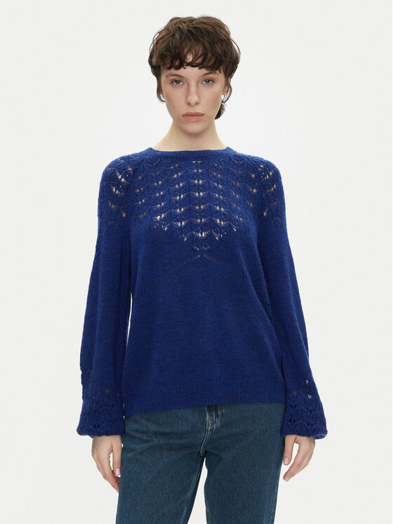 Pepe Jeans Sveter Naina PL702241 Modrá Regular Fit