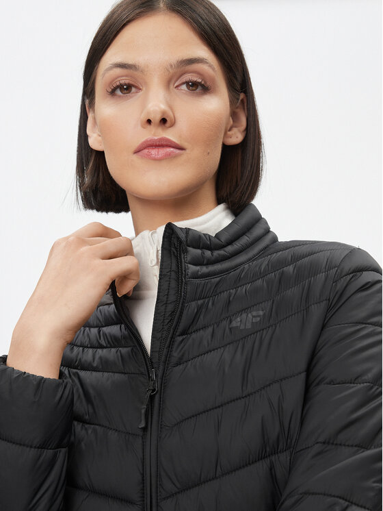 4F 4F Kurtka przejściowa 4FAW23TDJAF224 Czarny Slim Fit