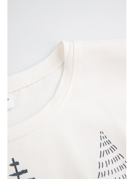 Coccodrillo Coccodrillo T-Shirt ZC4143106MER-003 Écru Regular Fit