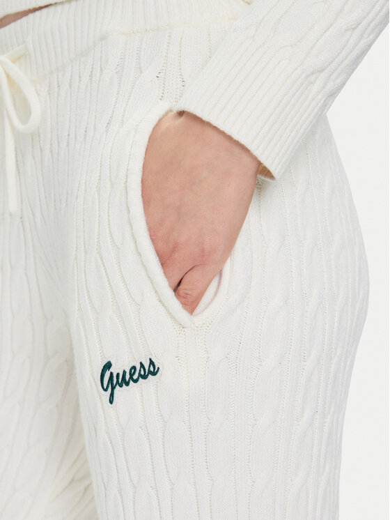 Guess Guess Pantaloni tricotați V5BB20 Z0572 Écru Regular Fit