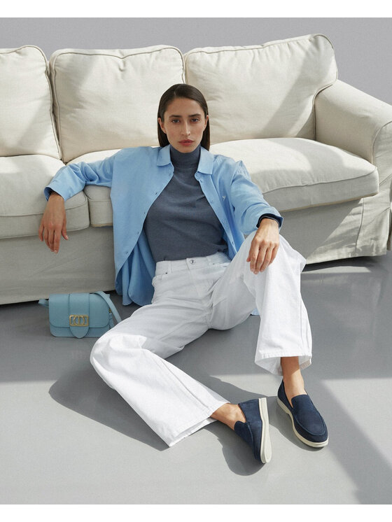 Estro Estro Mokasíny ER00113364 Tmavomodrá