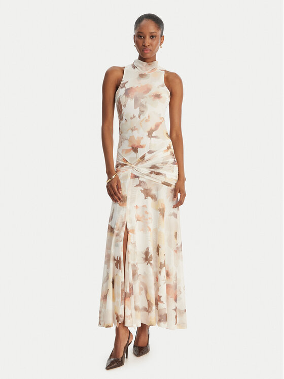 Bardot Bardot Φόρεμα βραδινό Leanna 60373DB1 Εκρού Slim Fit