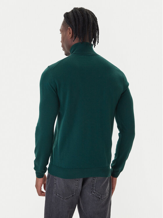 HUGO HUGO Bluză cu gât San Thomas-M 50474174 Verde Regular Fit