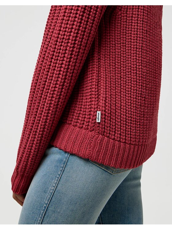 Wrangler Wrangler Maglione WESTERN CARDIGAN Rosso Regular Fit