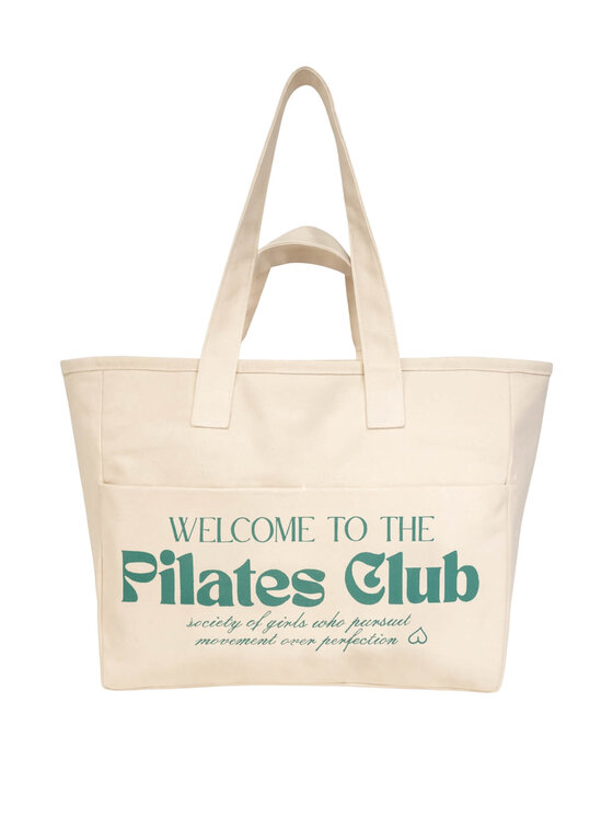 Torba na zakupy BeShaped, Zielona, Welcome to the Pilates Club