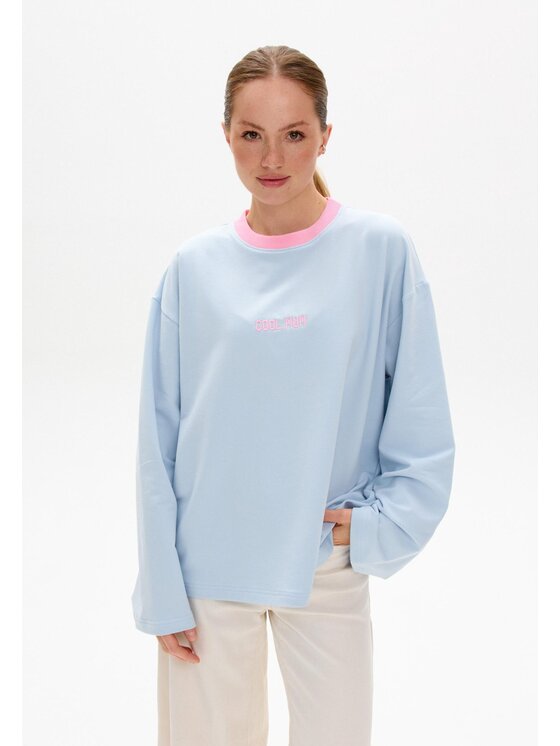 Mirons Mirons Longsleeve Print Niebieski Regular Fit