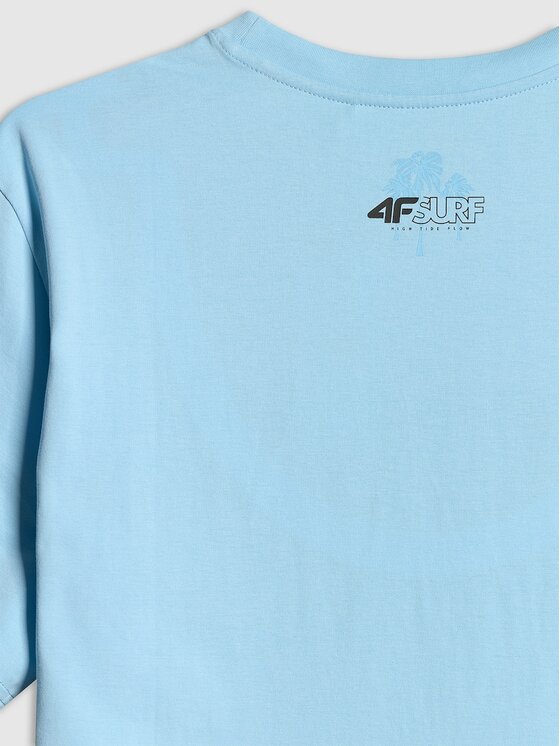 4F 4F Tričko 4FRSS26TTSHM4291-34S Modrá Regular Fit