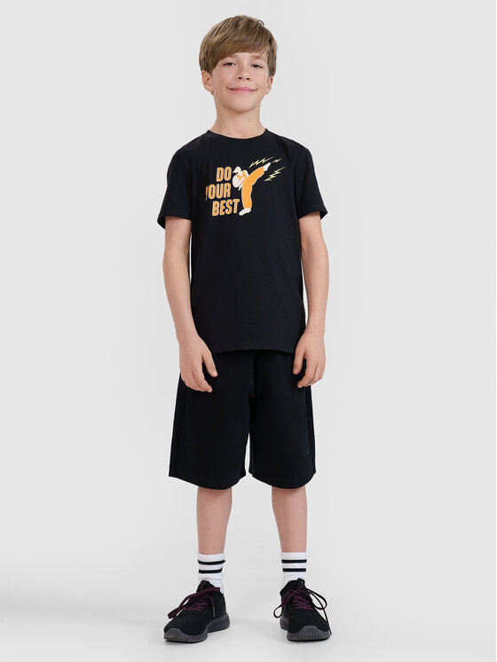 4F 4F T-Shirt HAVE SOME FUN Czarny Regular Fit