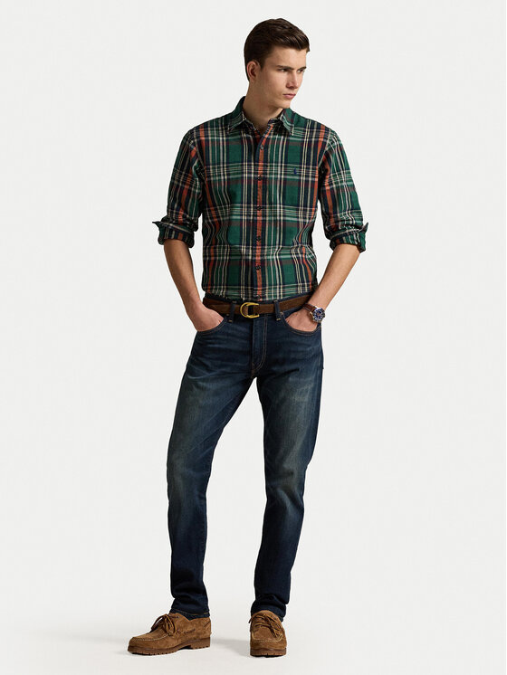 Polo Ralph Lauren Polo Ralph Lauren Marškiniai 710P00524002 Žalia Custom Fit