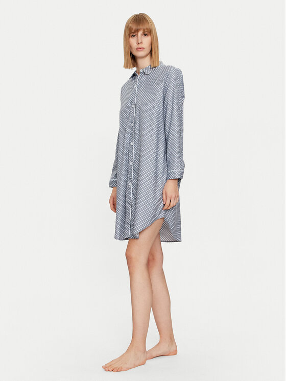 Selmark Selmark Cămașă de noapte Corba Tera P7363 Albastru Regular Fit