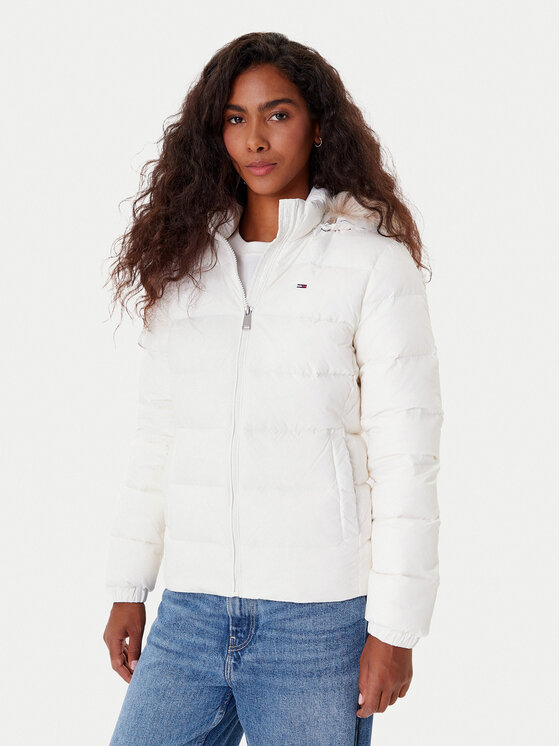 Tommy Jeans Tommy Jeans Daunenjacke Basic DW0DW18312 Weiß Slim Fit