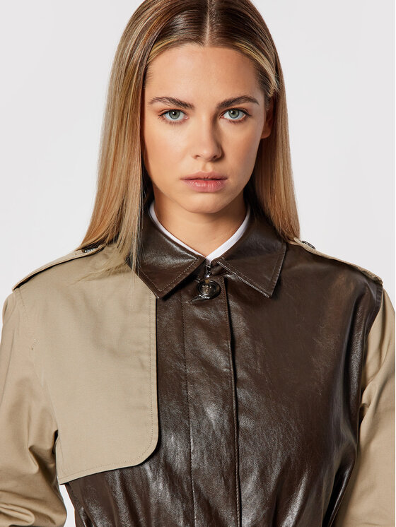 PINKO Pinko Trenčas Versailles 1G16KX Y6W7 Ruda Regular Fit