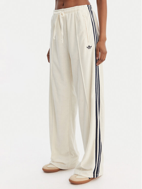 adidas adidas Melegítő alsó Terry Towel Firebird KQ6663 Ekru Loose Fit