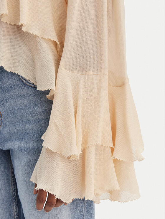 BOSS BOSS Blusa Bleja 50554050 Beige Relaxed Fit