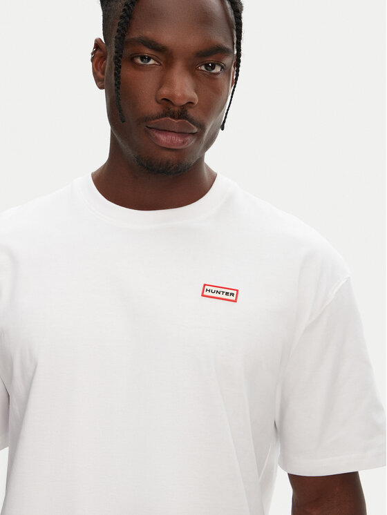 Hunter Hunter T-särk Rasputin HARM0057251 Valge Relaxed Fit