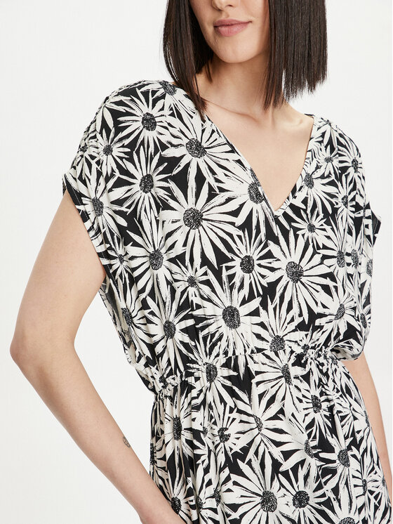 United Colors Of Benetton United Colors Of Benetton Лятна рокля 4R5N5V01O Черен Regular Fit