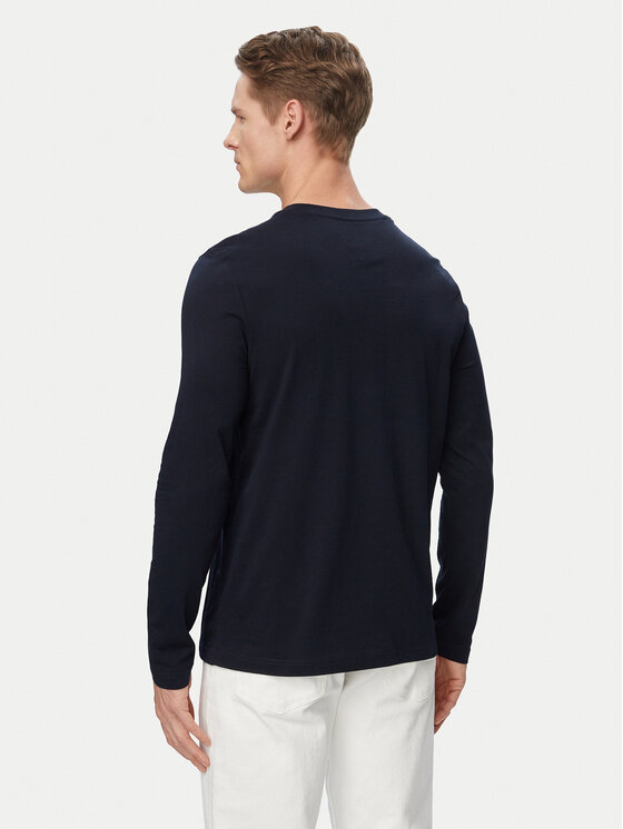 Tommy Hilfiger Tommy Hilfiger Тениска с дълъг ръкав Script Stack MW0MW43225 Тъмносин Regular Fit