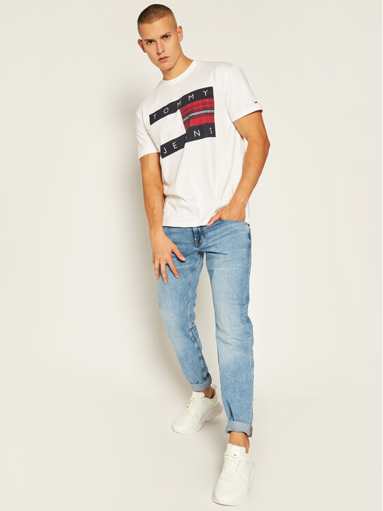 Tommy Jeans T-shirt Tjm Plaid Centre 