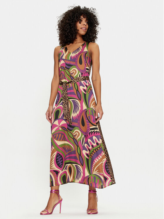 LOLA CASADEMUNT LOLA CASADEMUNT Každodenné šaty MS2416029 28N Farebná Regular Fit