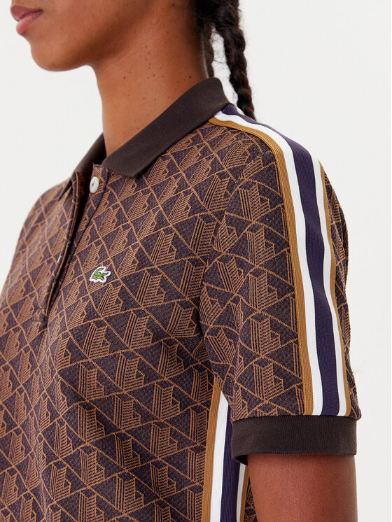 Lacoste Lacoste Polo DF3364 Καφέ Slim Fit