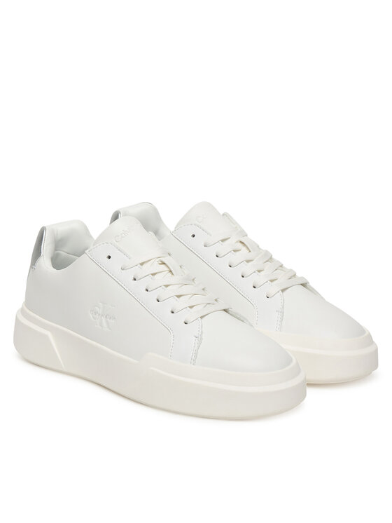 Calvin Klein Calvin Klein Sneakersy Chunky Cupsole Lace Up Lth Met YW0YW01948 Biela