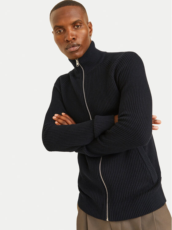 Jack&Jones Jack&Jones Kardigan Pannel 12258474 Crna Regular Fit