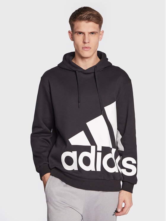 adidas Bluză Essentials Giant Logo HL6925 Negru Loose Fit