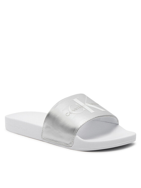 Calvin Klein Jeans Calvin Klein Jeans Шльопанці Slide Ny Pearl YW0YW01243 Срібний