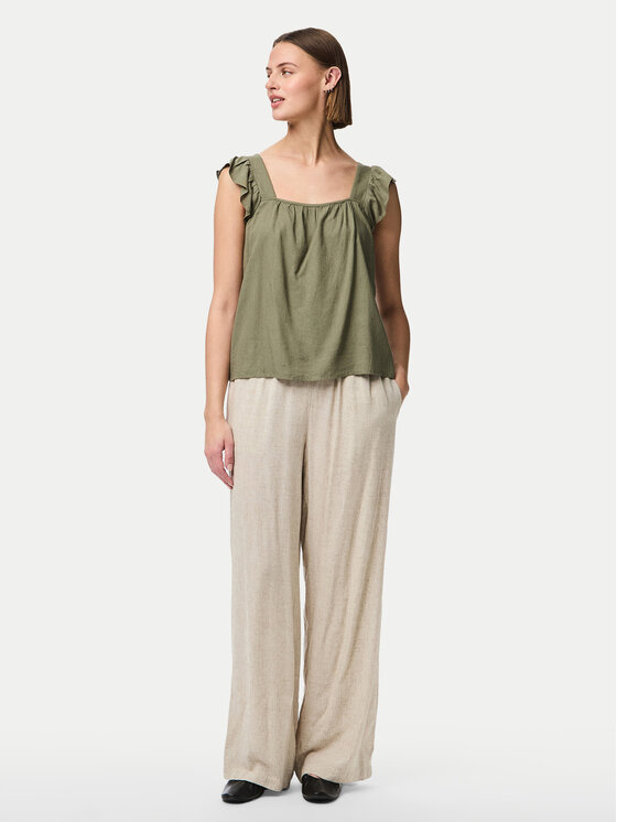 Pieces Pieces Bluzka Pia 17154740 Zielony Regular Fit