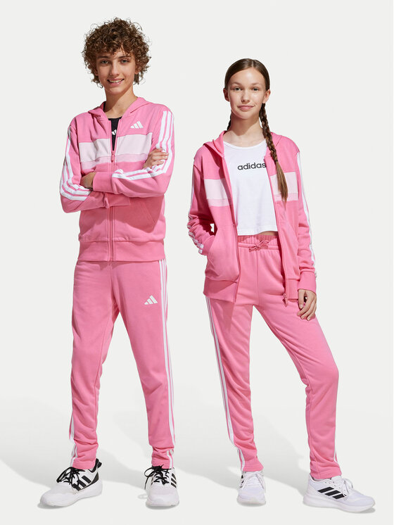 adidas adidas Tepláková souprava Seasonal Essentials Tiberio 3-Stripes French Terry JI6037 Růžová Regular Fit