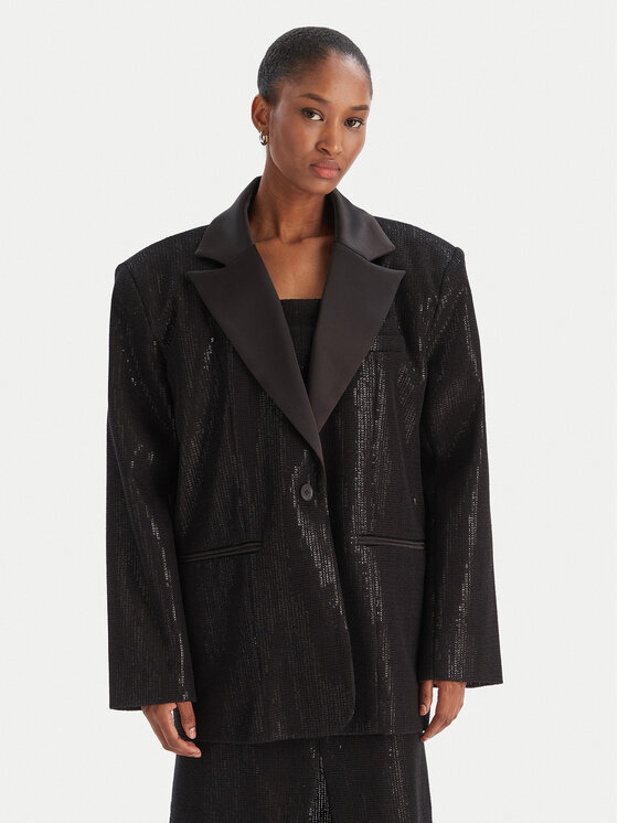 Eleh Eleh Sakko EFW250252 Schwarz Regular Fit