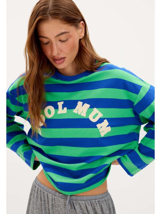 Mirons Mirons Longsleeve Print Kolorowy Regular Fit