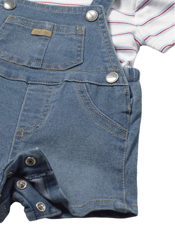 Mayoral Mayoral Completo T-shirt e salopette 1623 Blu Regular Fit