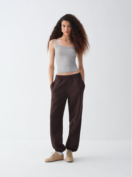 La Mania La Mania Top TESS Szary Slim Fit