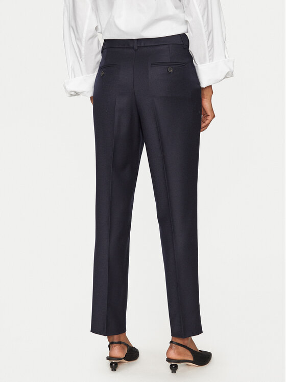 Weekend Max Mara Weekend Max Mara Pantaloni di tessuto Caldaia 2425136132 Blu scuro Straight Fit