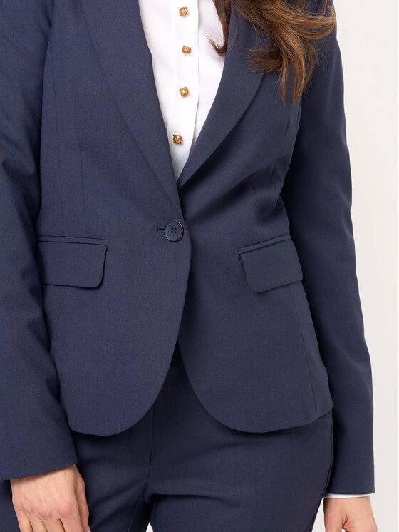 Willsoor Willsoor Marynarka 68247 Granatowy Slim Fit