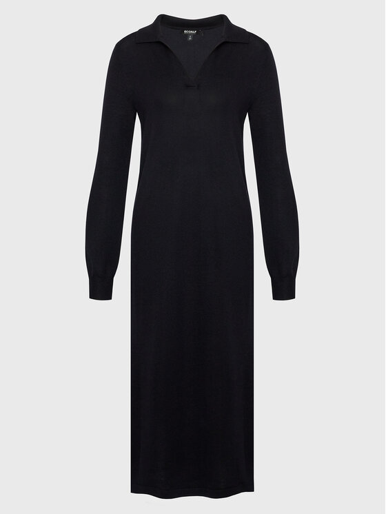 ecoalf robe en tricot ter gadrteral6260ww22 noir regular fit