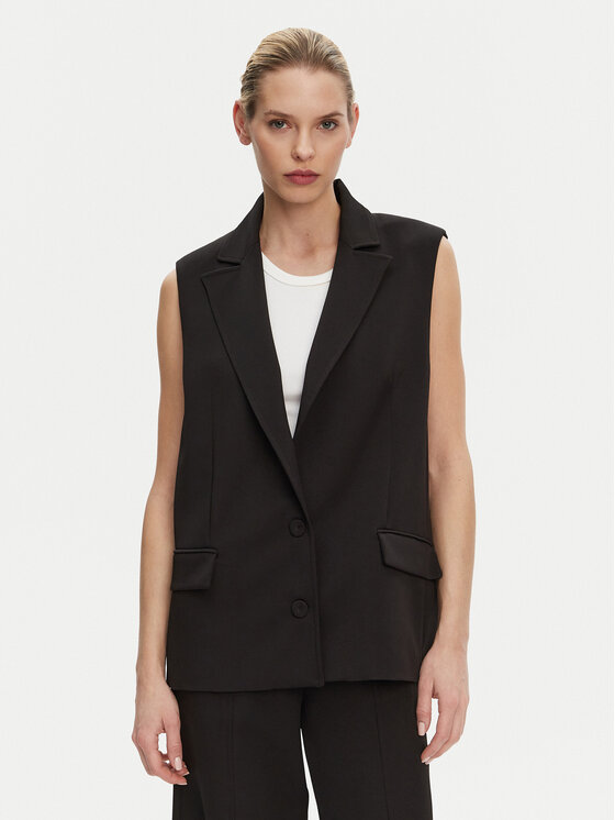 Patrizia Pepe Patrizia Pepe Mellény 8S0512/A375-K103 Fekete Regular Fit