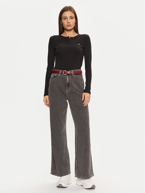 Tommy Jeans Tommy Jeans Bluza DW0DW19501 Črna Slim Fit