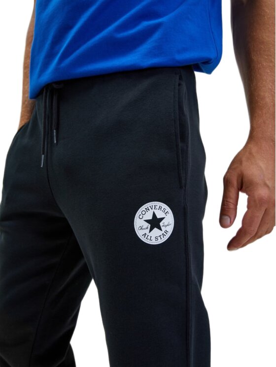 Converse Converse Spodnie dresowe Go-To Chuck Taylor Patch Czarny Regular Fit