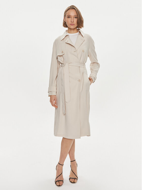 Marc Aurel Marc Aurel Tenchcoat 5007 1000 93282 Écru Regular Fit