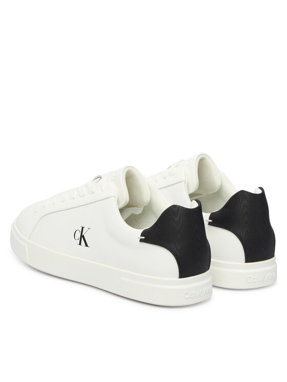 Calvin Klein Calvin Klein Sneakersy Low Pro Cup Laceup Lth Moire HW0HW02845 Bílá