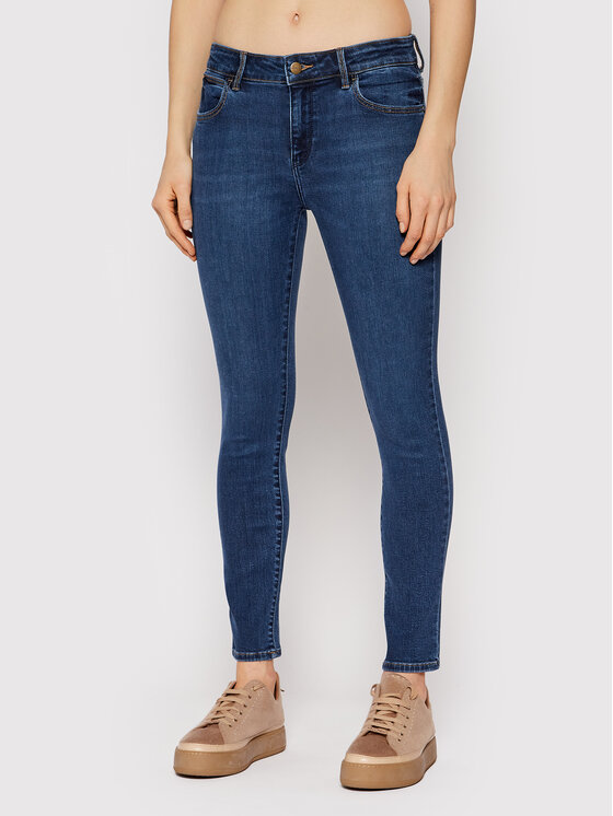 Wrangler Jeans hlače Body Bespoke W28KXQ43Y Mornarsko modra Skinny Fit