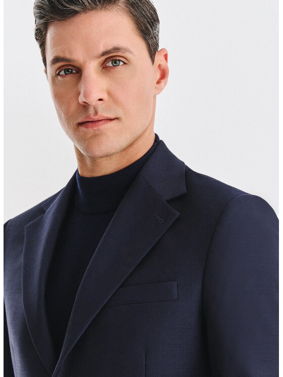 Pako Lorente Pako Lorente Marynarka P25WP-3X-031 Granatowy Slim Fit