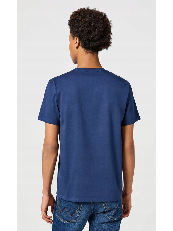 Wrangler Wrangler T-Shirt Americana Tee Niebieski Regular Fit