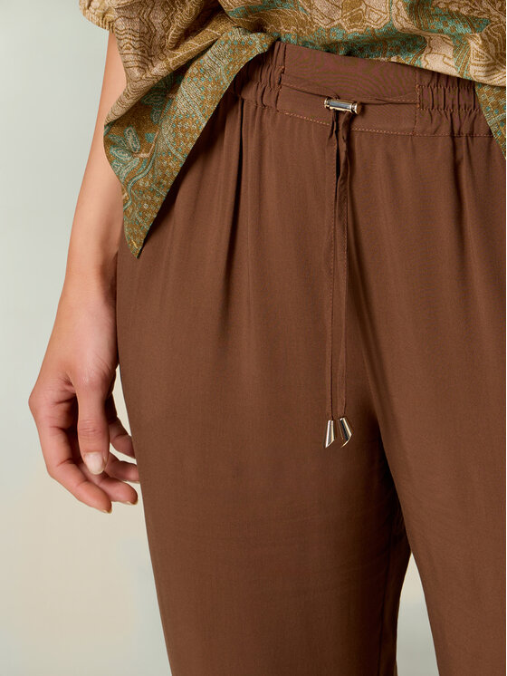 Oltre Oltre Pantaloni di tessuto P263J002518N032 Marrone Boy Fit